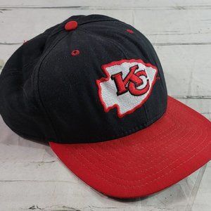 Vintage 90's New Era KC Kansas City Chiefs Arrowhead Snapback Hat Cap